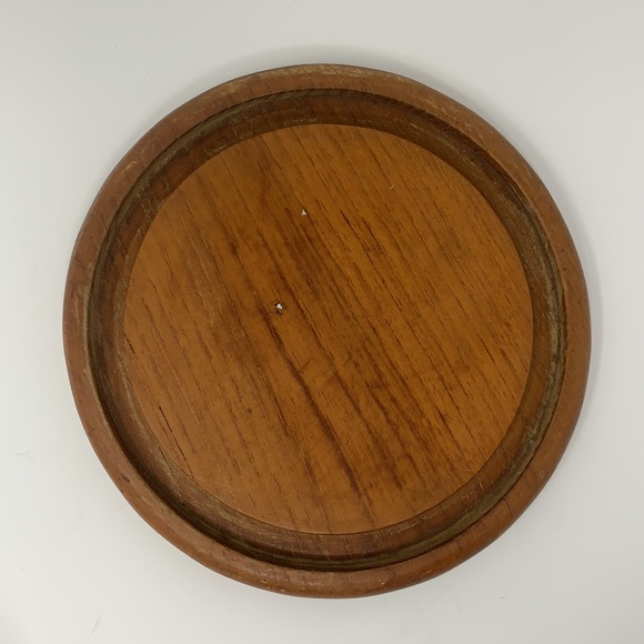 Mid Century Round Server w/ Glass Dome - Picture 4 of 5